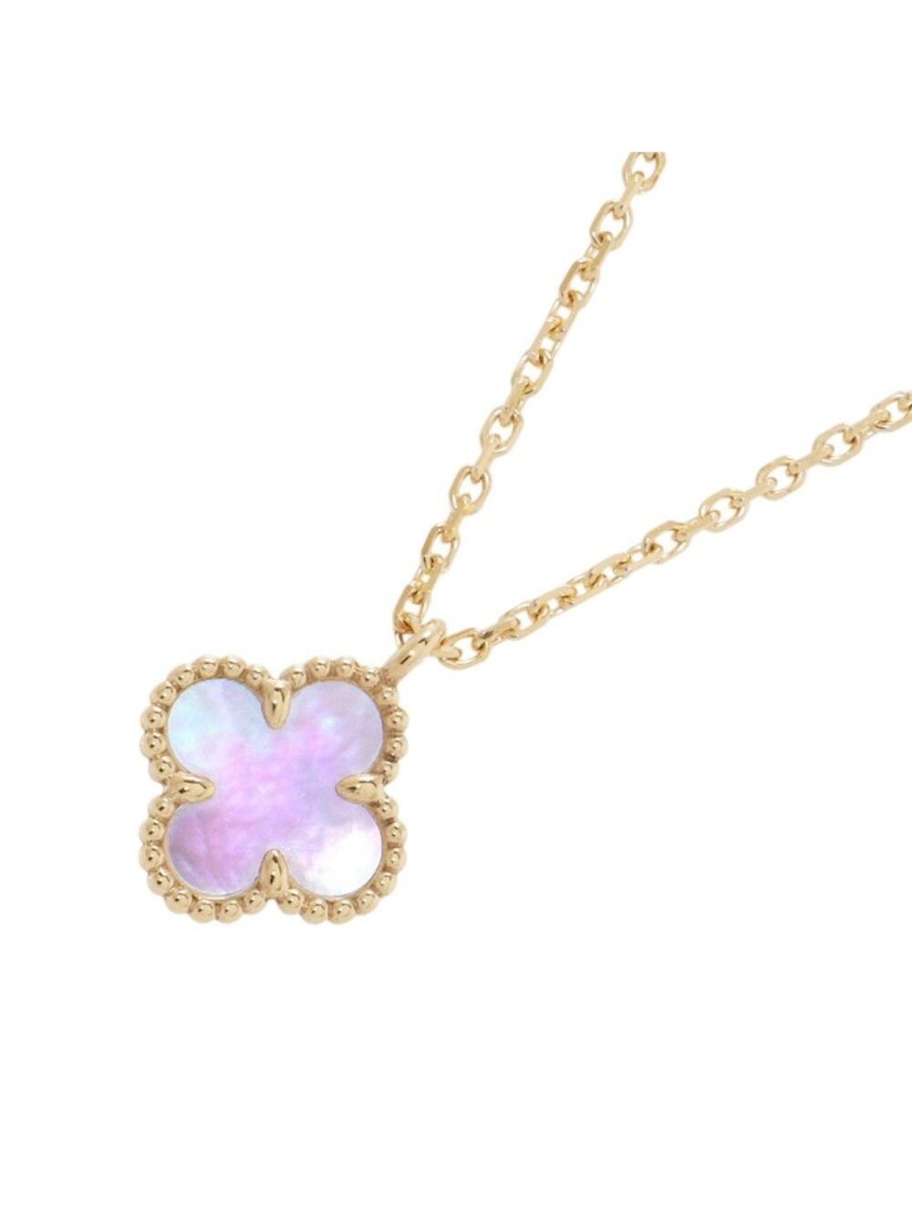 Van Cleef & Arpels Necklace Sweet Alhambra Pendant Mother of Pearl 18K Yellow